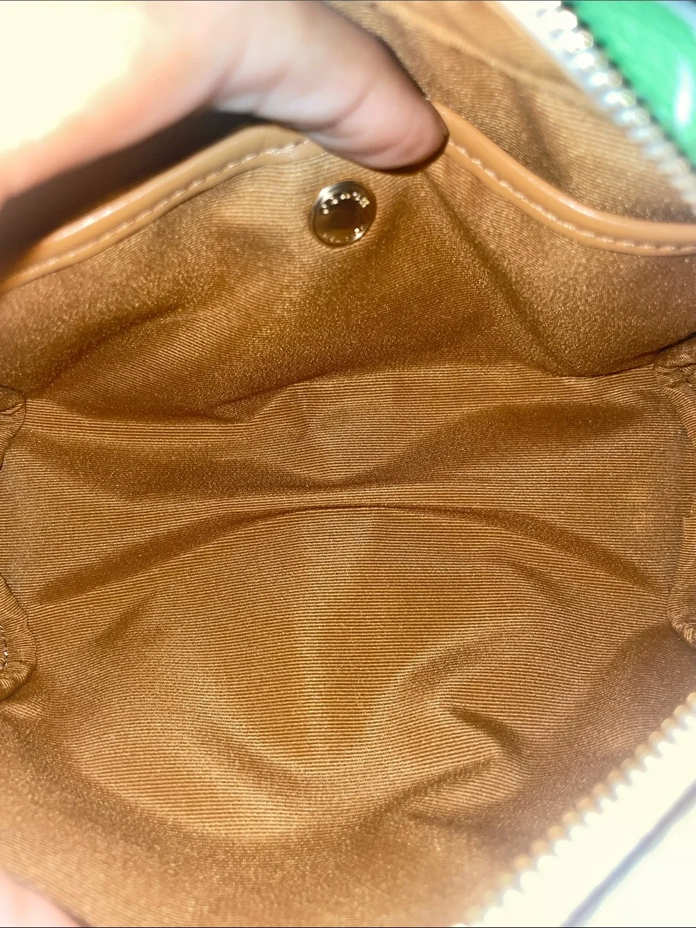 Coach Cream Cosmetic Pouch with Green Lime Print